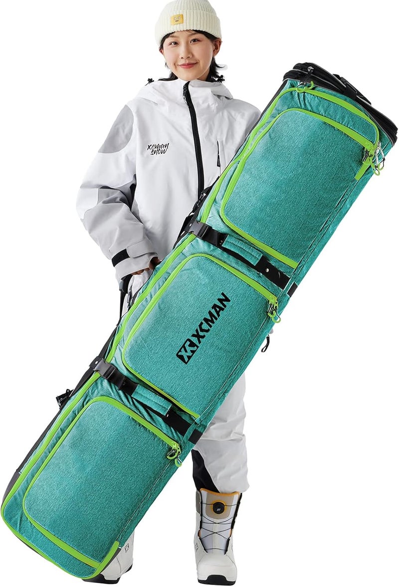 XCMAN Padded Snowboard Bag Expandable Snowboard Bag for Air Travel Adjustable Ski Bag Length 63-75In - Image 1
